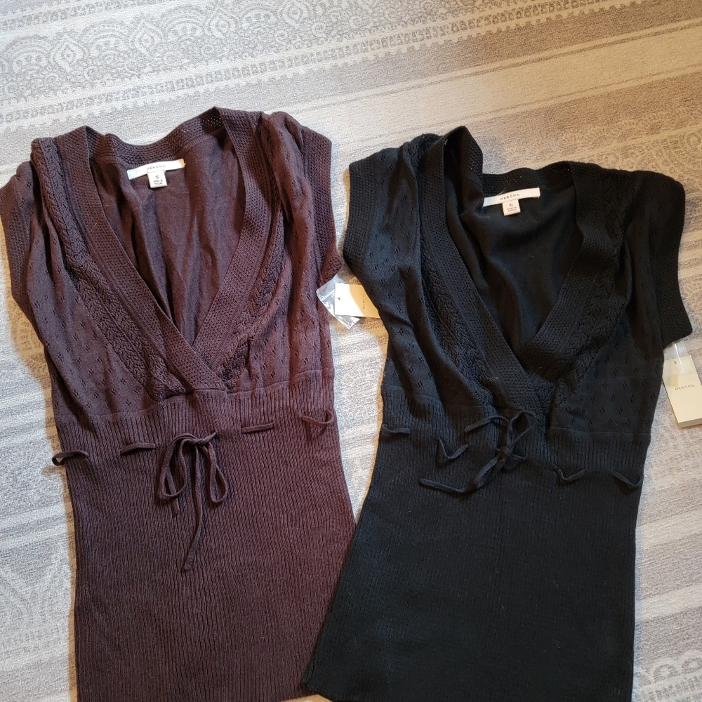 COPY - Two New with tags cap sleeve top with lace detail